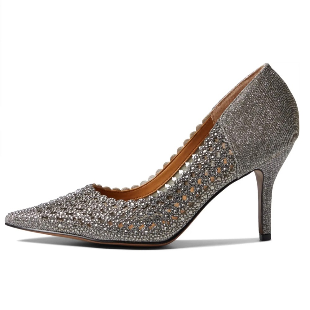 J Renee Sesily Pewter Glitter Heels - Picture 4 of 5